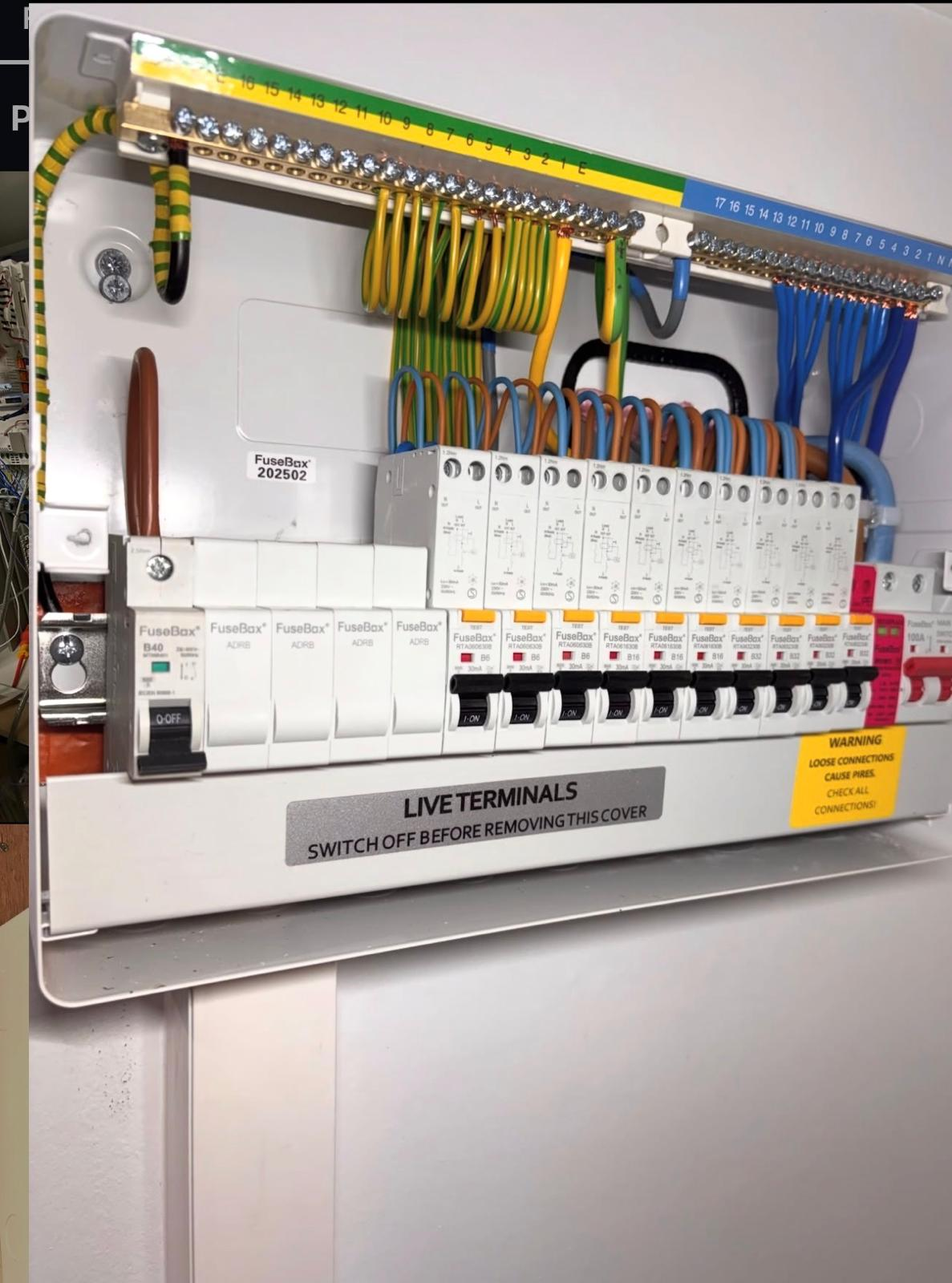 Consumer unit installed by Majid
